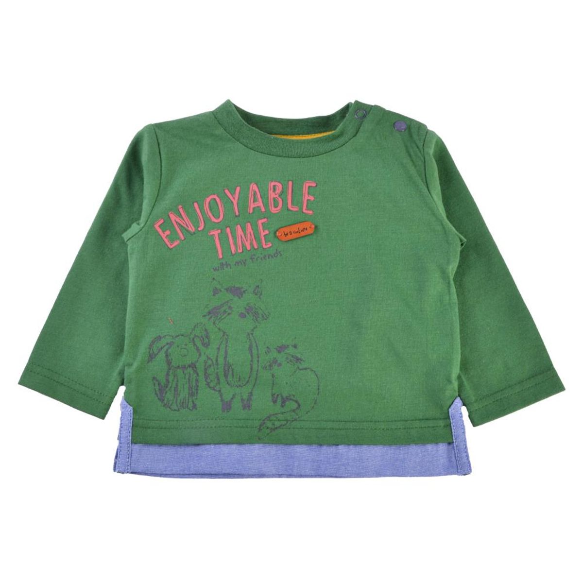 PILLIN - Polera Manga Larga Bebé Niño Verde Pillin - Verde