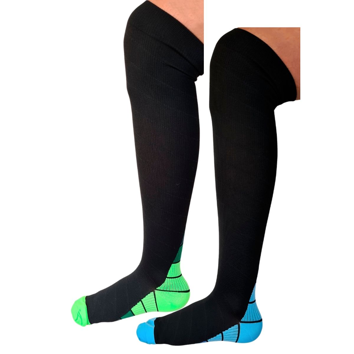 LIKE SHOP - Pack 2 Pares Media Larga Compresión Varices Diseño Hombre. 5747