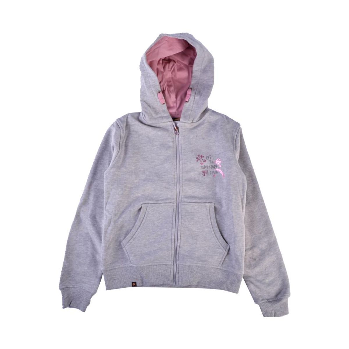 PILLIN - Poleron con Capucha Niña Gris claro Pillin - Gris Claro