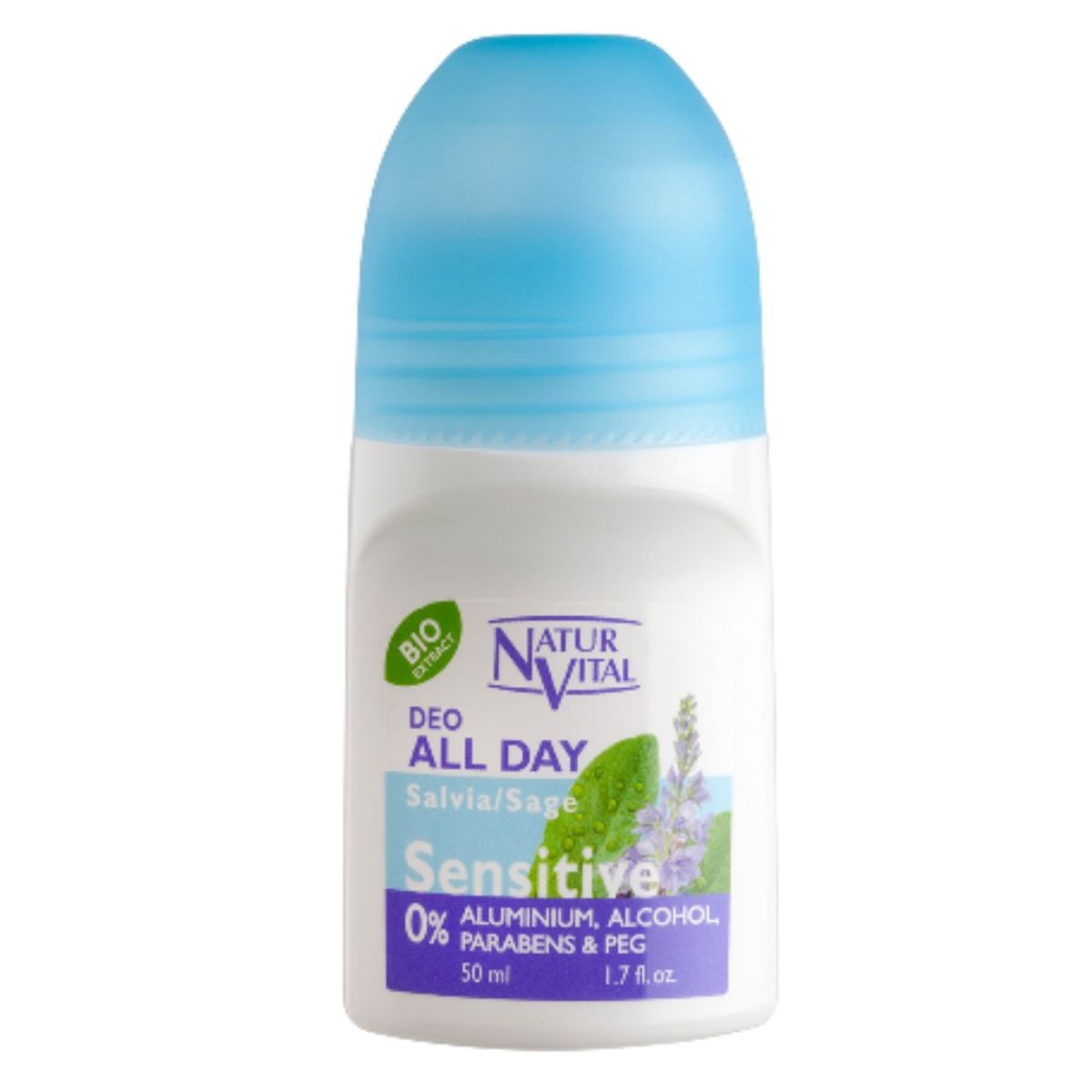 NATURVITAL - Desodorante Roll On Sensitive Salvia Natur Vital 50 Ml