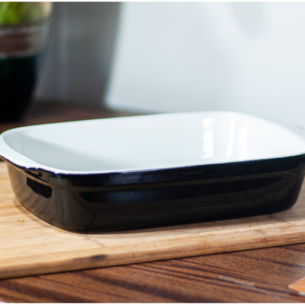 GENERICO - Fuente de Cerámica phorno tipo Gres - RECTANGULAR 26x19 Negro