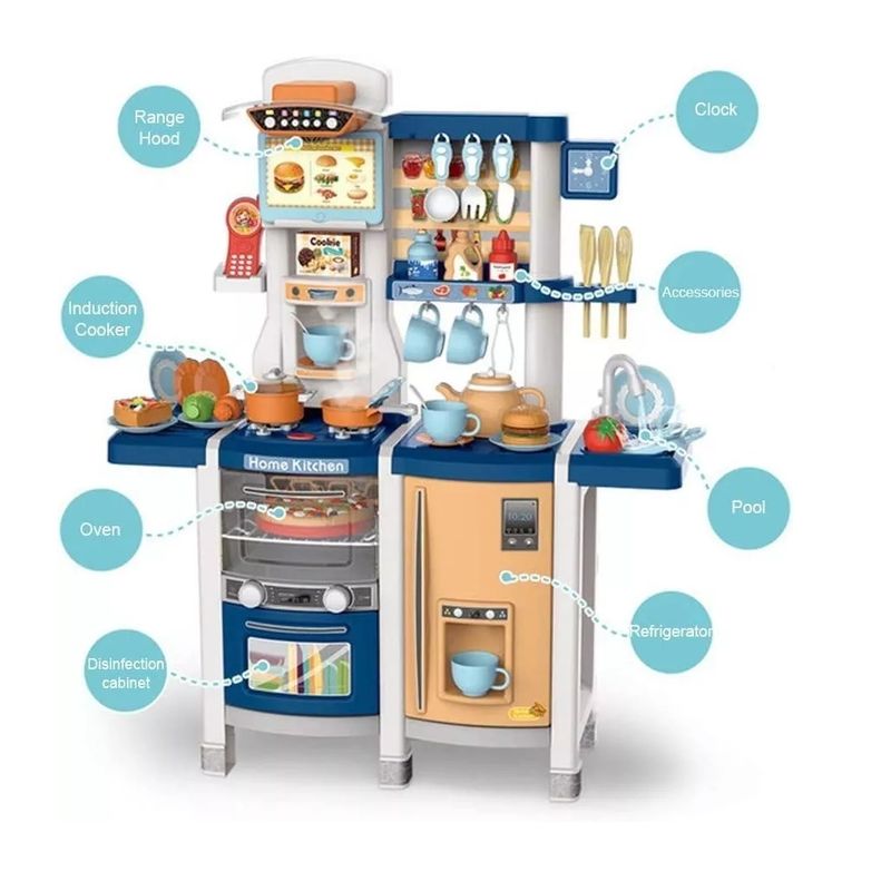 GENERICO - Cocina De Juguete Con Accesorios 1 Metro Altura