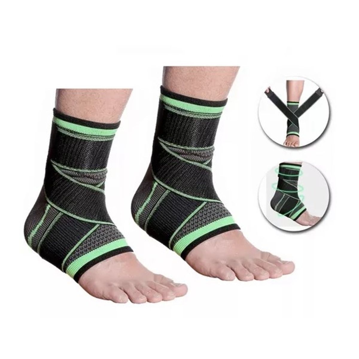 GENERICO - Packx2 Tobillera Venda Elastica Ortopedica Compresión Dolor