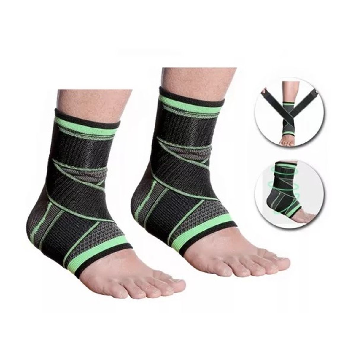 GENERICO - Packx2 Tobillera Venda Elastica Ortopedica Compresión Dolor