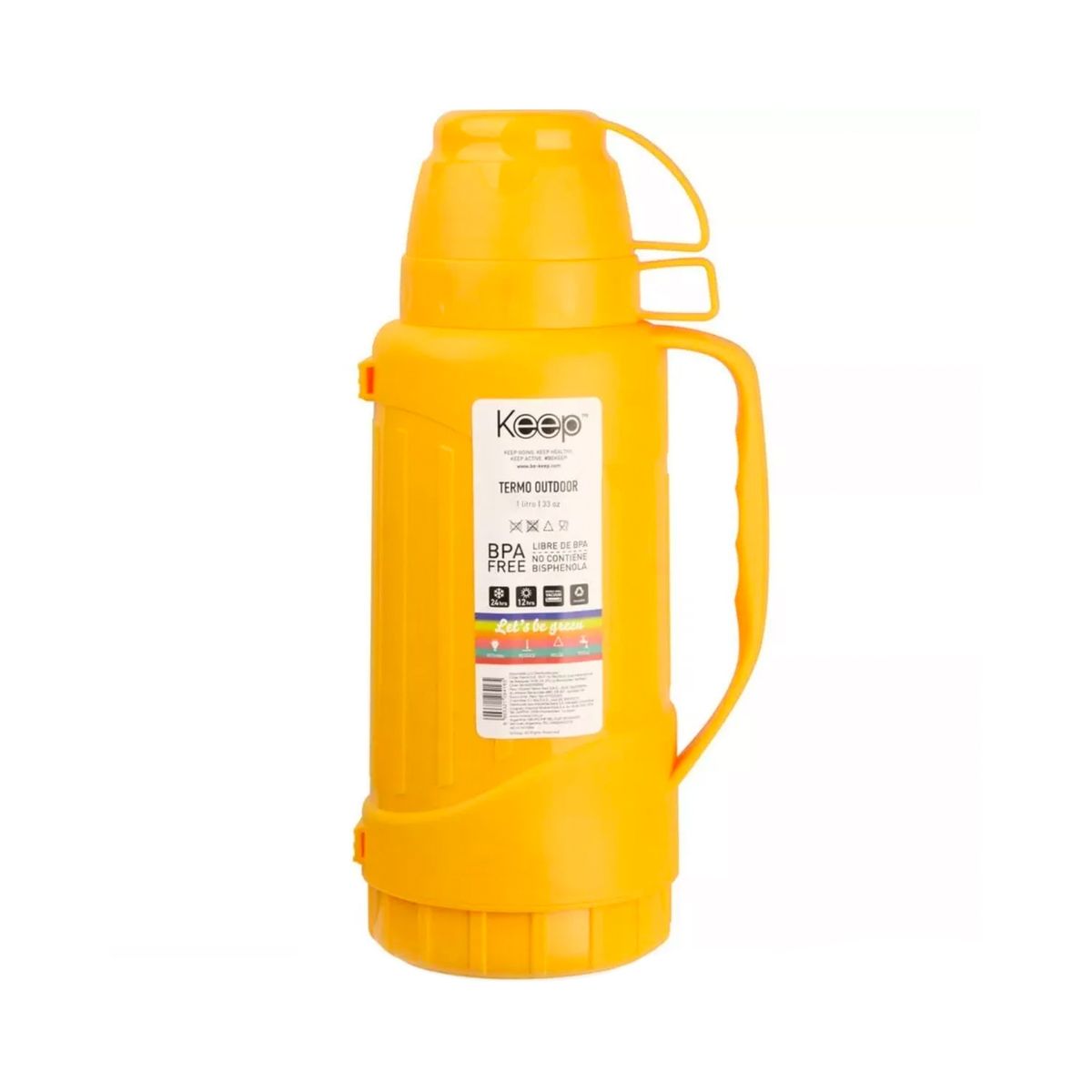 KEEP - Termo Outdoor 1 Litro Caliente/Frío Amarillo o Celeste - Keep