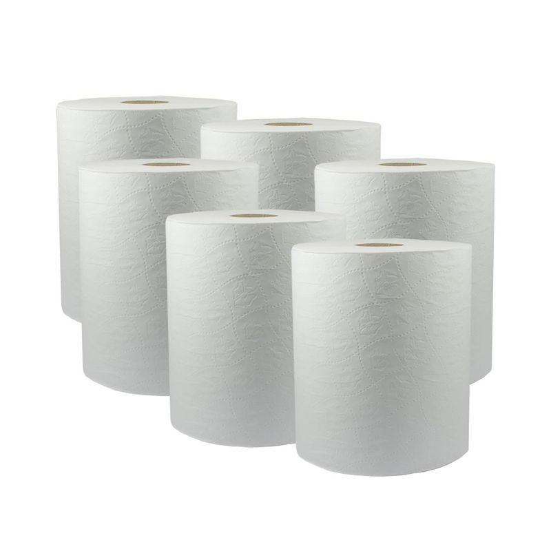 GENERICO - Toalla de papel 6 rollos de 200 mt. para toallero de palanca