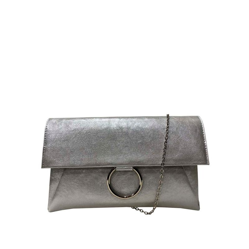 TODOPIEL - Cartera de fiesta Ecocuero Mujer Plateado Todopiel