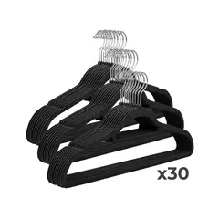 GENERICO - Set 30 Colgadores De Ropa Terciopelo Antideslizante