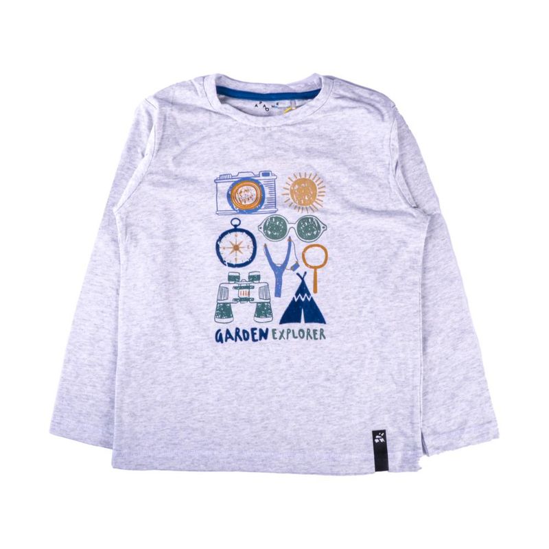 PILLIN - Polera Manga Larga Niño Gris claro Pillin - Gris Claro