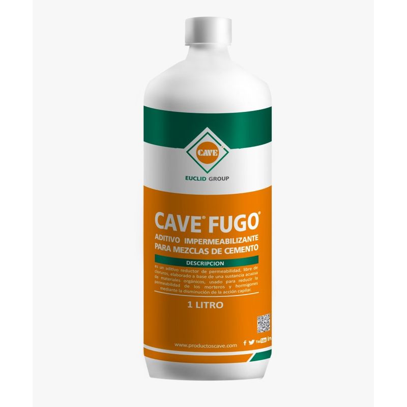 CAVE - Cave Fugo 1 lt. - Aditivo Impermeabilizante de masa