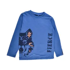 PILLIN - Polera Manga Larga Niño Azul