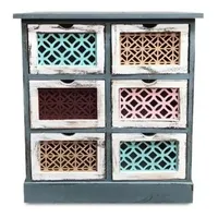 Mueble Cajones Tallado Colores - S0038