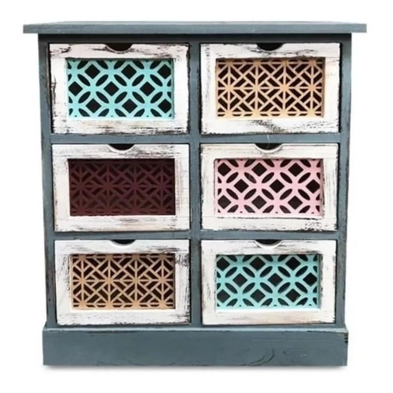 GENERICO - Mueble Cajones Tallado Colores - S0038