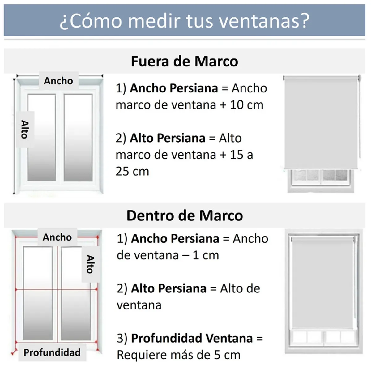BERTEX - Cortina Roller Blackout Blanca 220x240 cm Persiana de altura ajustable