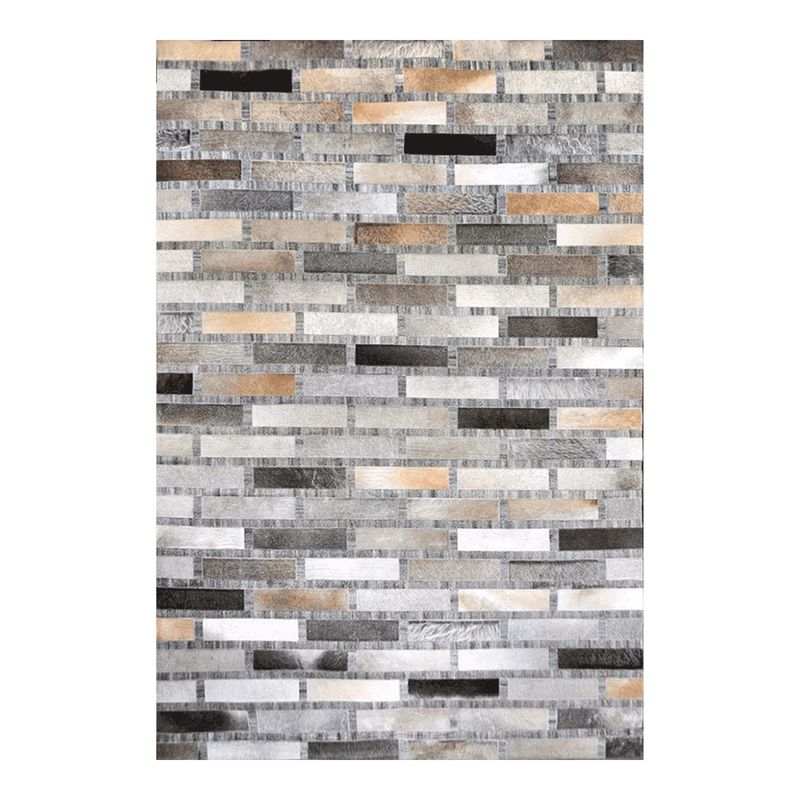 BAZHARS - Alfombra 230X330 cm Patch Cuero Nir 24 Bazhars