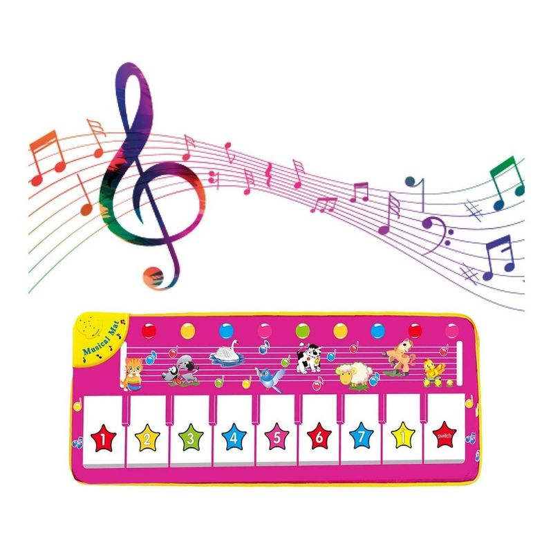 GLOBAL LATIN GROUP - Alfombra De Piano Musicales Para Niños - Rosa