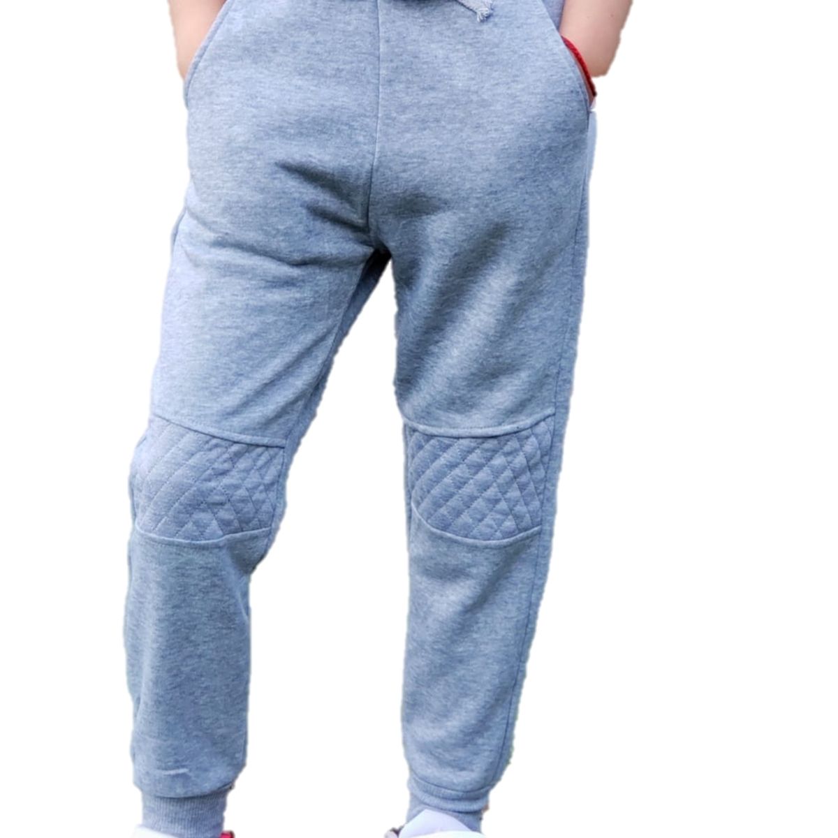 LIKE SHOP - Pantalón Buzo Invierno Jovenes Niños. Algodón Forro Polar Parche. 248