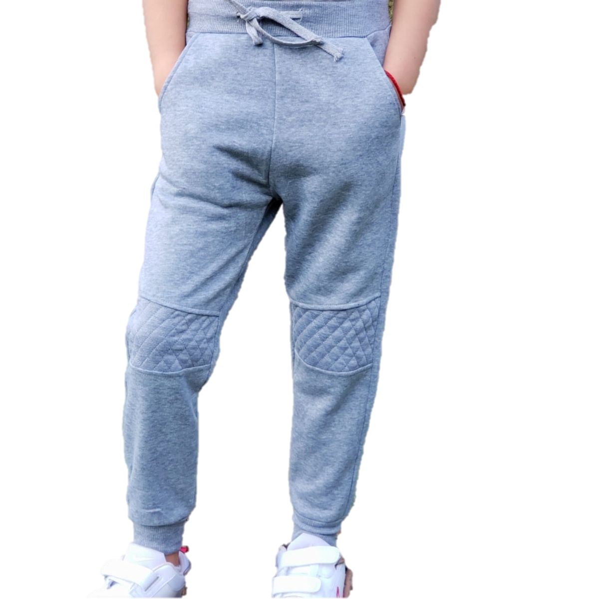 LIKE SHOP - Pantalón Buzo Invierno Jovenes Niños. Algodón Forro Polar Parche. 248
