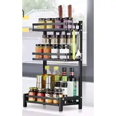 GENERICO - Organizador Multifuncional Rack De 3 Niveles De Acero Cocina