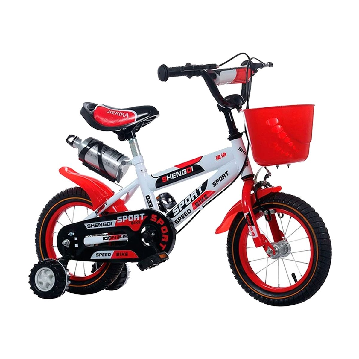 LUMAX - Bicicleta Infantil Lumax Aro 16 Rojo Con Rueditas