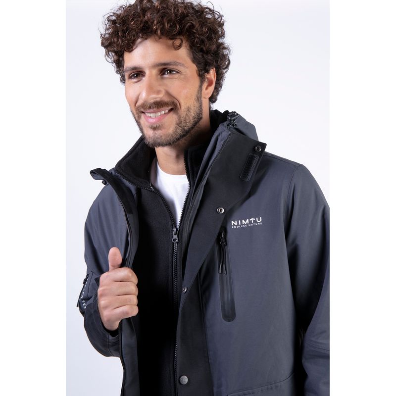 NIMTU - Chaqueta Urbana 3 En 1 Villarrica Negro Nimtu