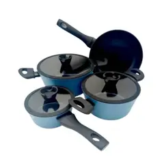 TITANIO - SET DE OLLAS 7 PIEZAS BATERIA DE COCINA KEEP DIAMOND