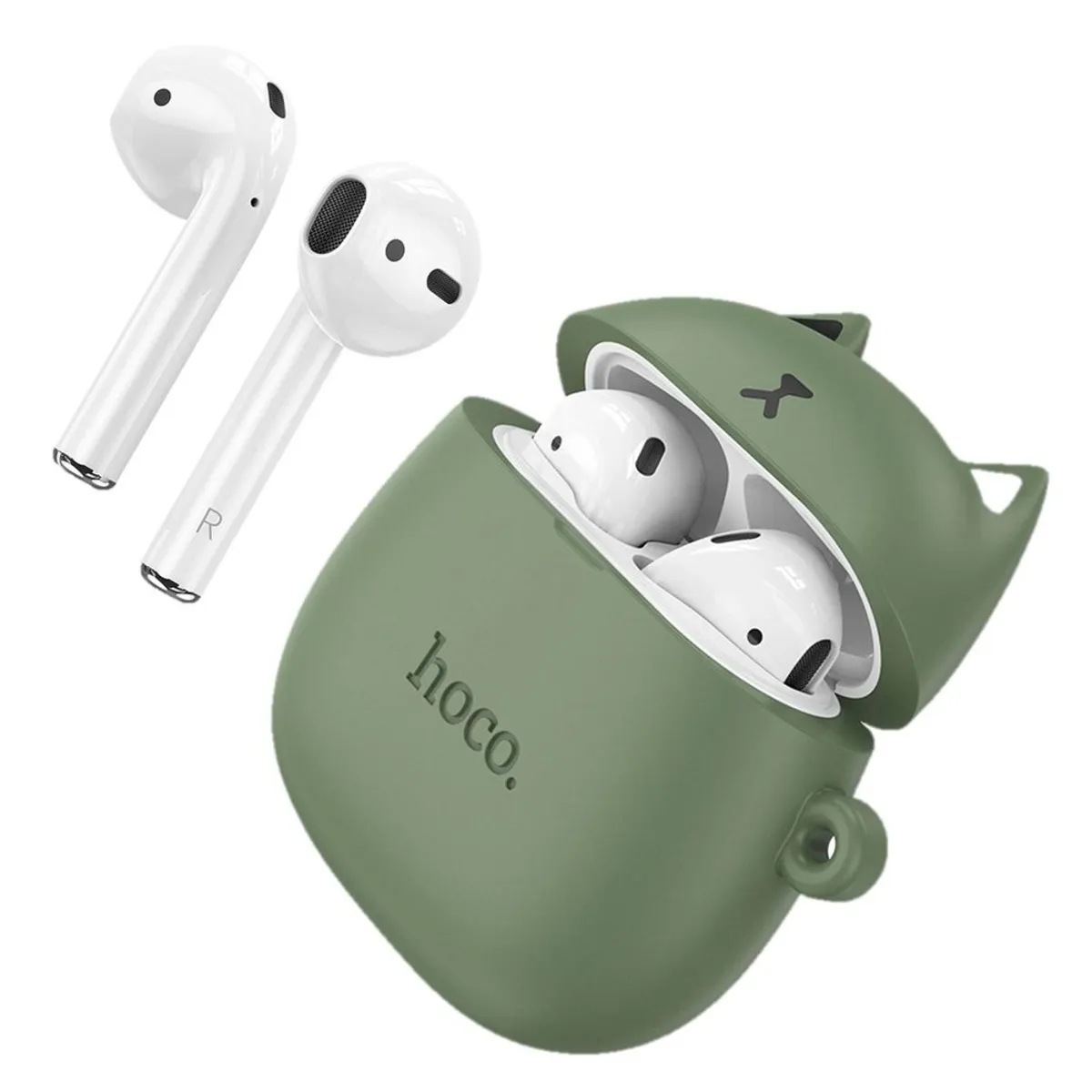 HOCO - Audifonos hoco ew45 con funda de gato verde