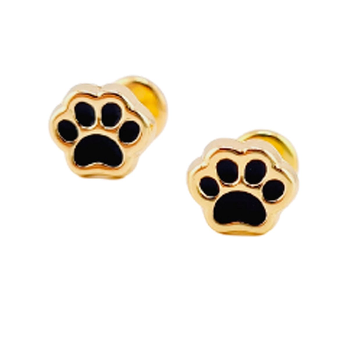 JOYAS MONTERO - Aros Niña Patita Baño de Oro 24k