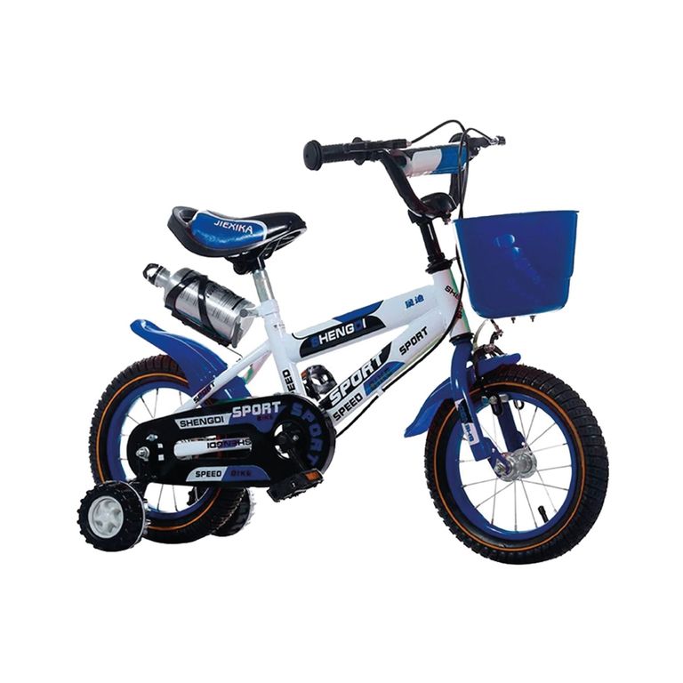 Bicicleta Infantil Aro 12 Azul Con Rueditas Azul XS