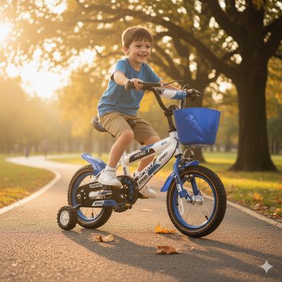 Imagen 2 del producto Bicicleta Infantil Aro 12 Azul Con Rueditas