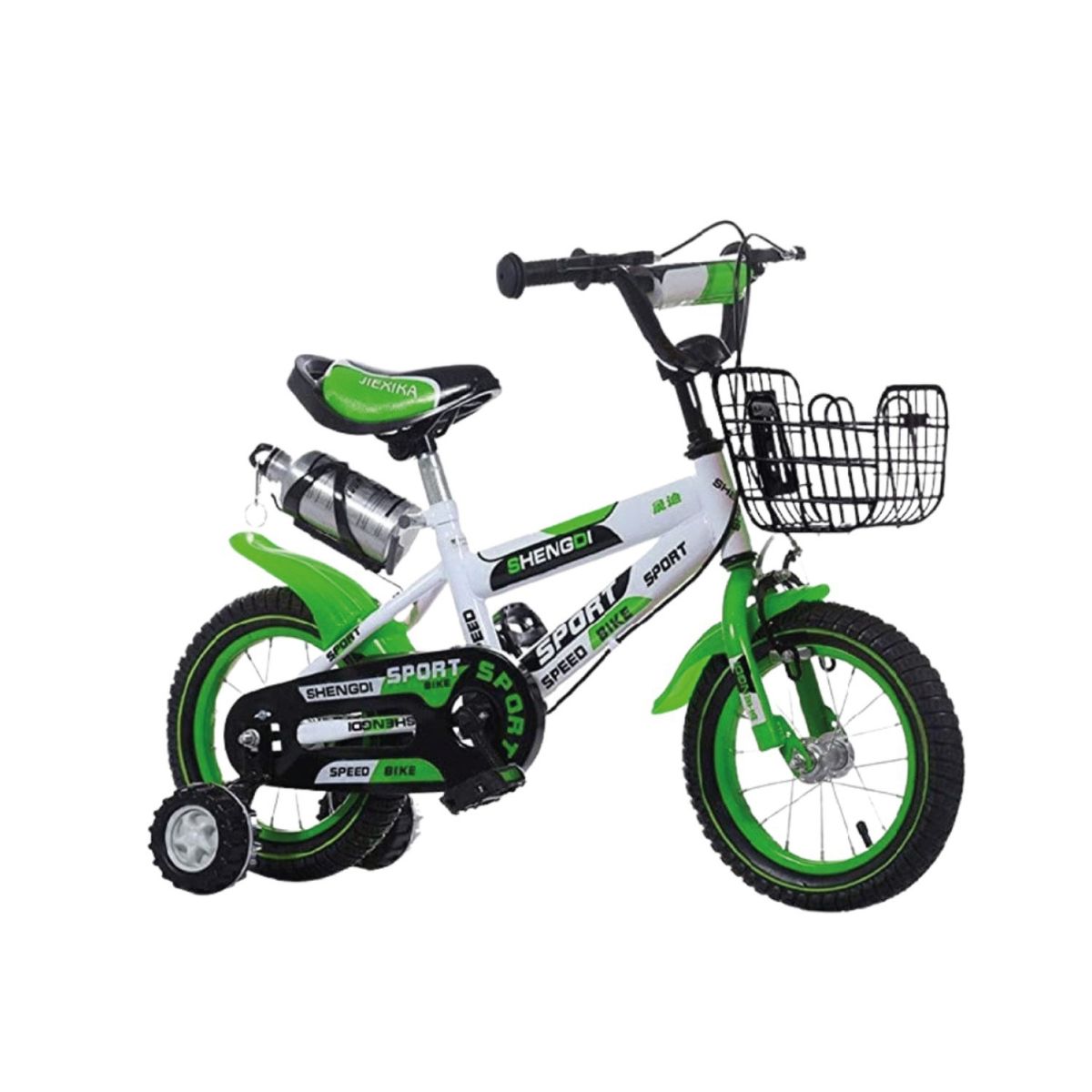 LUMAX - Bicicleta Infantil Lumax Aro 16 Verde Con Rueditas