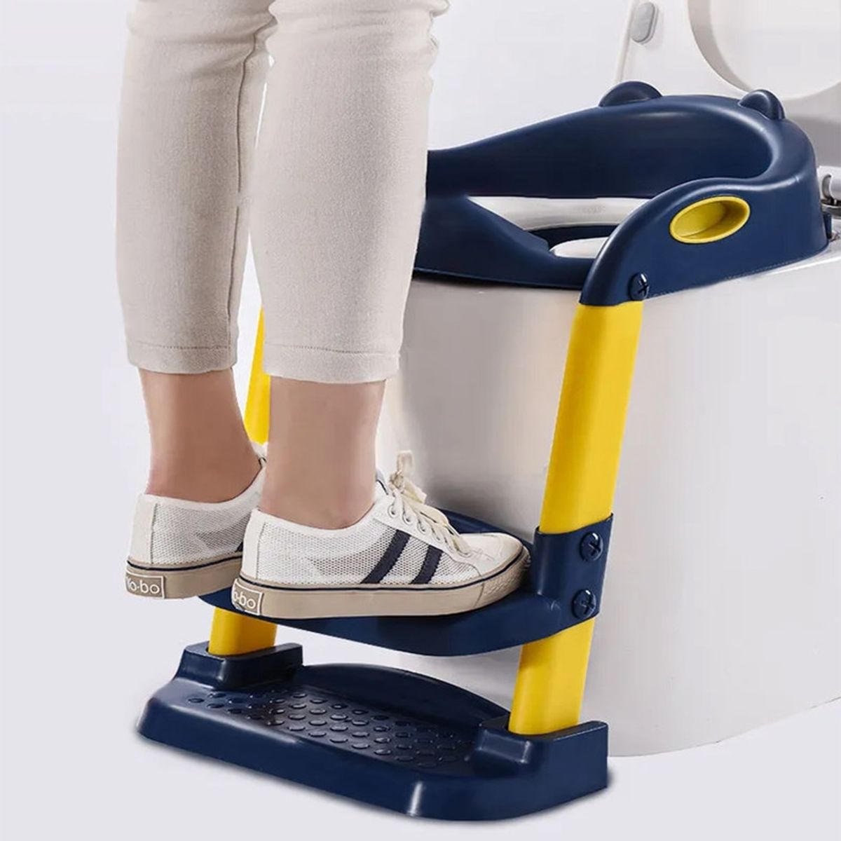 BABYLUNA - Asiento Escalera Adaptador De Baño Wc Para Niños Azul