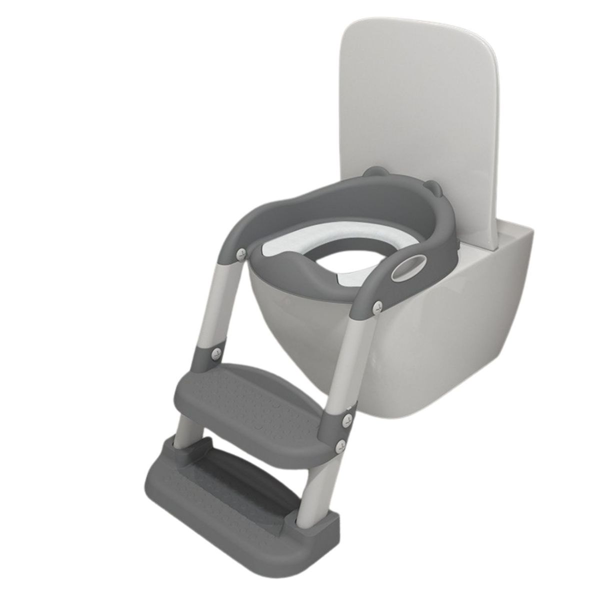 BABYLUNA - Asiento Escalera Adaptador De Baño Wc Para Niños Gris