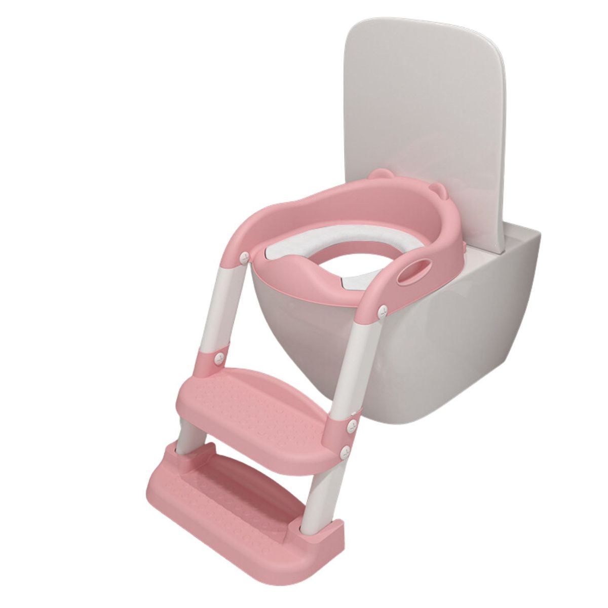 BABYLUNA - Asiento Escalera Adaptador De Baño Wc Para Niños Rosado