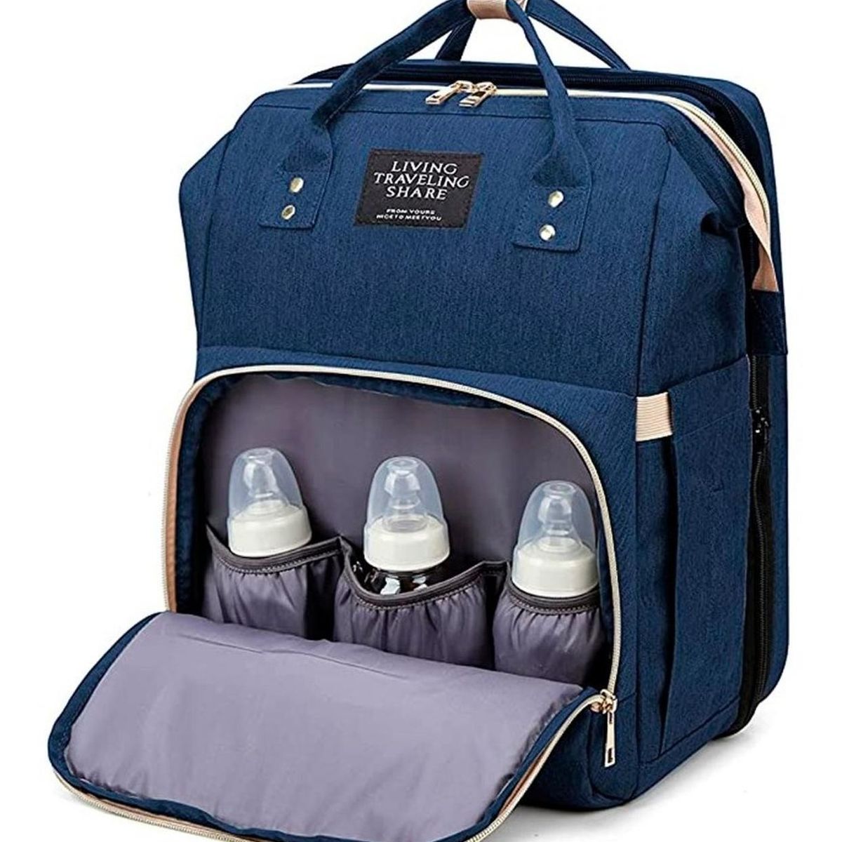 GLOBAL LATIN GROUP - Mochila Pañalera Maternal 3 En 1 - Azul - L