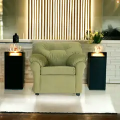 MUEBLES AMERICA - Sofá América 1 Cuerpo Tela Verde Musgo