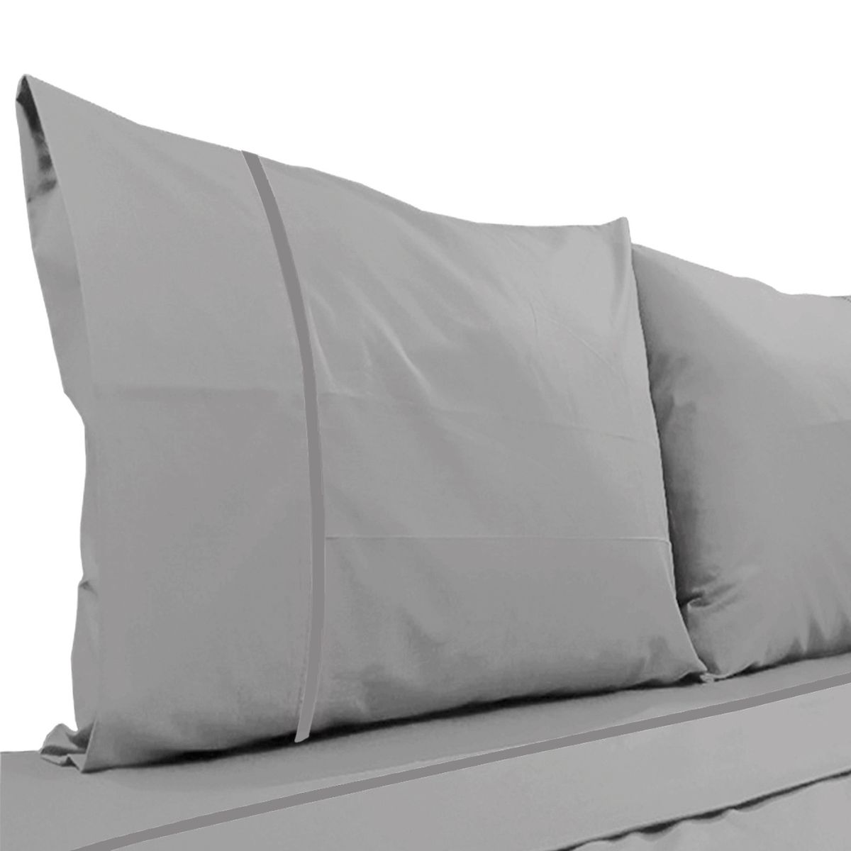 VICTORIANAS - Juego De Sabanas 2 Plazas Dark Natural Gris 300 Hilos