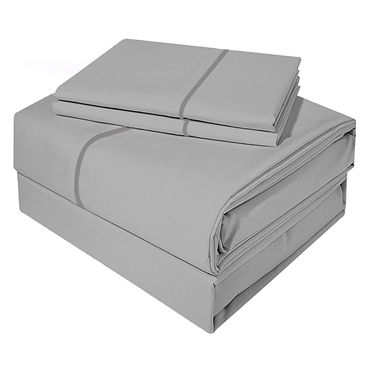 VICTORIANAS - Juego De Sabanas 2 Plazas Dark Natural Gris 300 Hilos