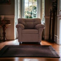 Sofá América 1 Cuerpo Tela Chocolate