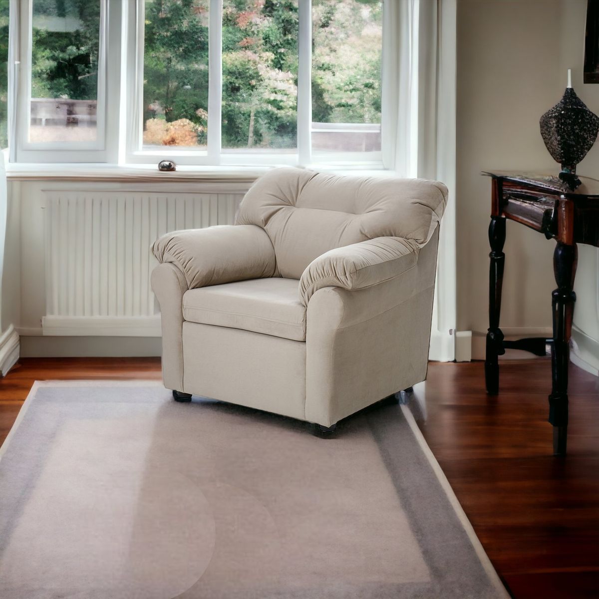 MUEBLES AMERICA - Sofá América 1 Cuerpo Tela  Beige