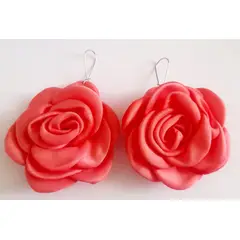 CATHALIFAUDJOYAS - Aros flor tela grande