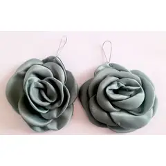 CATHALIFAUDJOYAS - Aros flor tela grande