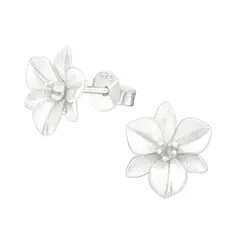 GENERICO - Aros de flor plata 925 hipoalergénicos niña y mujer