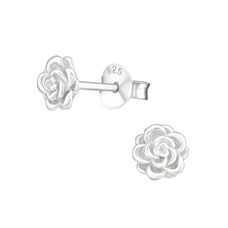 GENERICO - Aros mujer plata Flor