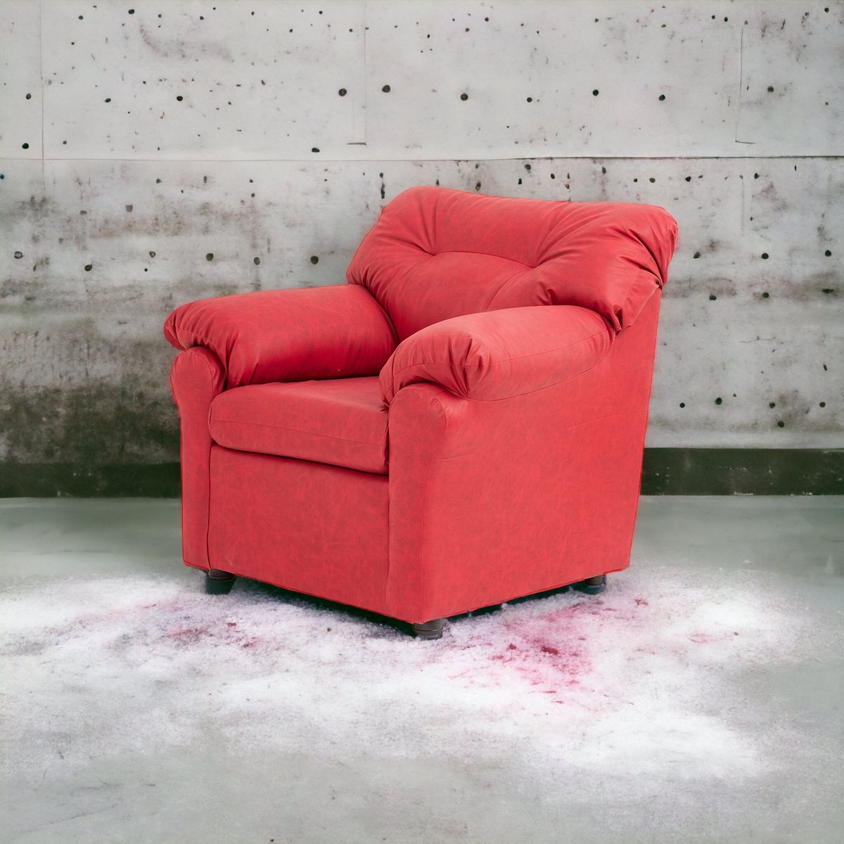 MUEBLES AMERICA - Sofá América 1 Cuerpo Cuero Auris Burdeo