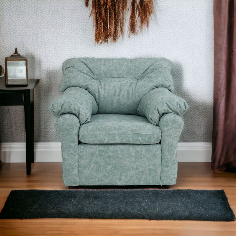 MUEBLES AMERICA - Sofá América 1 Cuerpo Cuero Auris Verde Agua