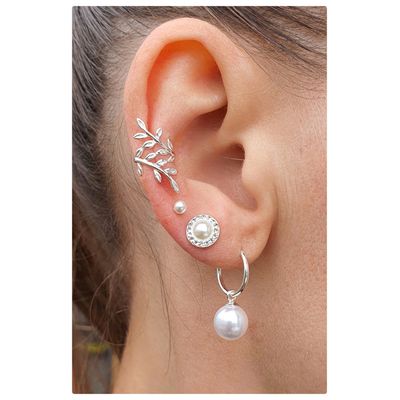 Imagen 2 del producto Aros de perlas plata 925 pendientes