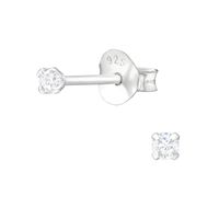 Puntos de luz mini 2 mm hombre mujer aros plata 925