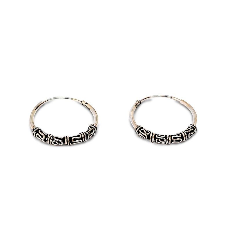 ANDREA COGGIOLA JOYAS - Aros Argollas Livia 18mm Plata Fina 925
