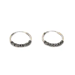 ANDREA COGGIOLA JOYAS - Aros Argollas Livia 18mm Plata Fina 925